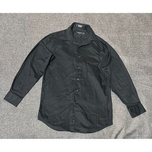 George S 14-14 1/2 32/33 Black Long Sleeve Shirt